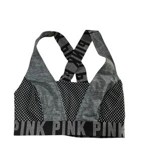 Victoria's Secret PINK Black and Gray Sports Bra